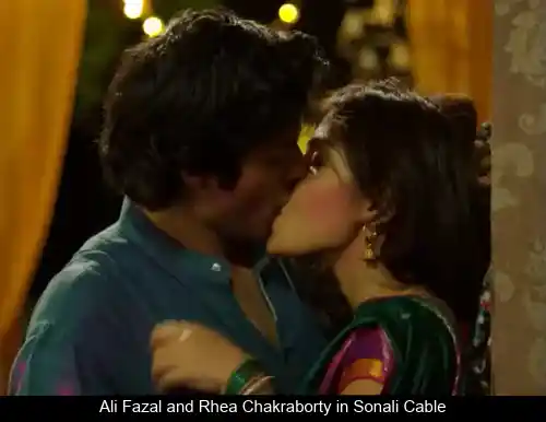 Ali Fazal and Rhea Chakraborty hot scene kissing Sonali Cable