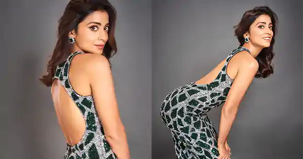 shriya saran backless bodycon dress hot actress shriya saran backless bodycon dress hot actress