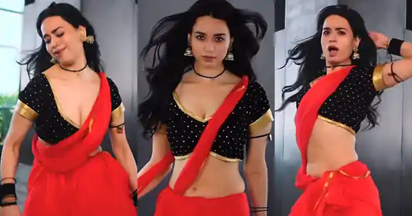 soundarya sharma red saree dance navel cleavage soundarya sharma red saree dance navel cleavage