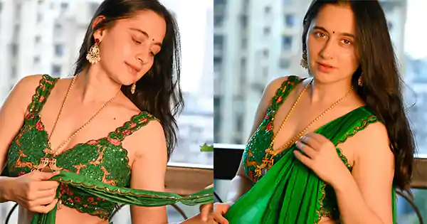 Heeramandi actress Sanjeeda Shaikh in green saree wowed fans.