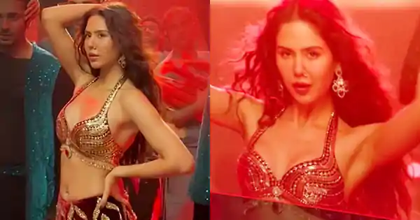 Sonam Bajwa gets fans excited with her sizzling hot avatar as Laila for a dance number. sonam bajwa laila hot item song navel nose ring