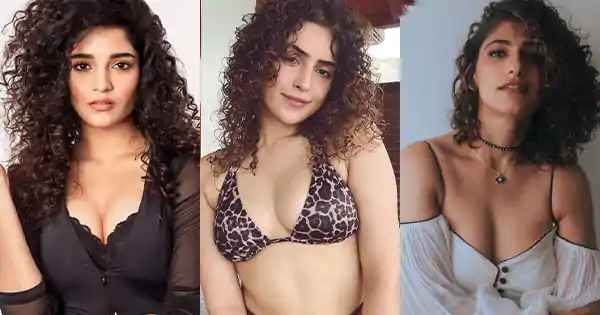 indian actress curvy hair cleavage