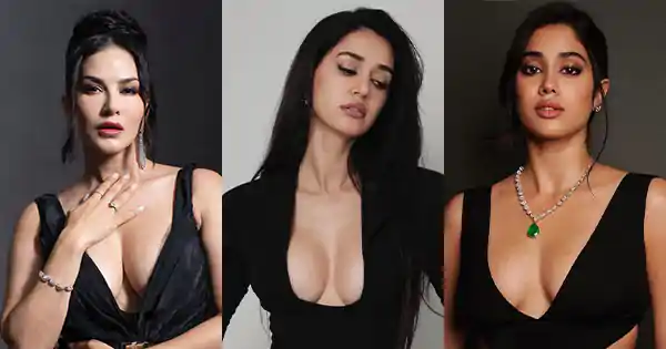 10 Bollywood actresses in deep neckline black dresses – best stylish looks.