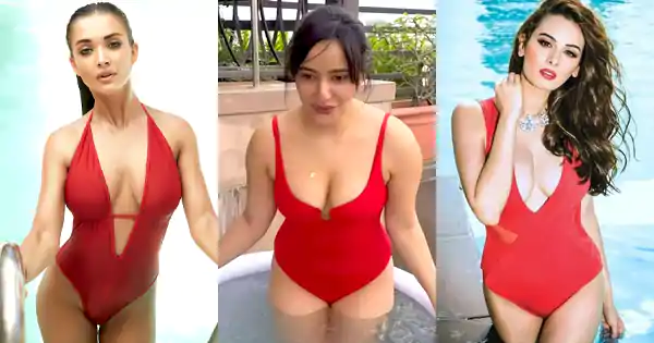 Valentine’s HOT! – 21 Indian actresses in red swimsuits.