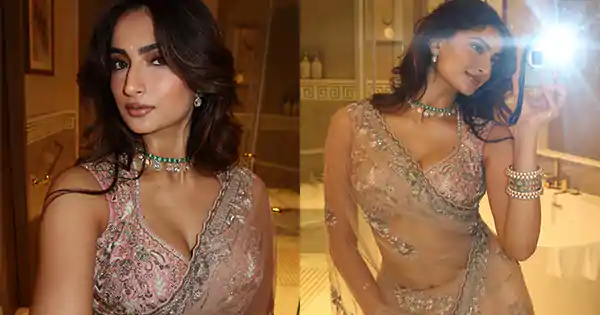 Palak Tiwari in sheer saree looked simply gorgeous.