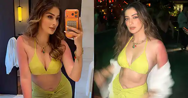 Raai Laxmi in yellow sexy outfit enjoys a holiday in Bali.