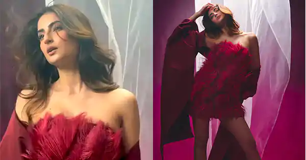 Palak Tiwari in off shoulder red dress flaunted her sexy legs and oozed much oomph.