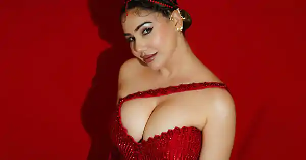 Kangna Sharma in red dress showed her bold avatar with busty display.